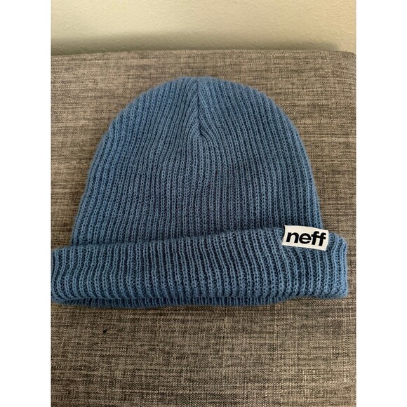 Men's NEFF Blue  Fold Beanie Hat *One Size Fits most* - Picture 1 of 3